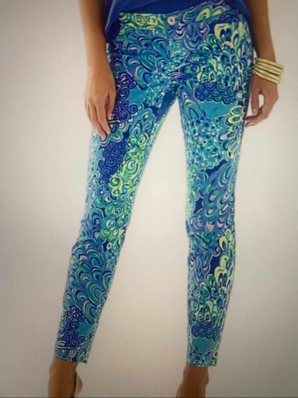 Lilly Pulitzer Kelly Skinny Ankle Pants in Lilly’s Lagoon. 10 - Picture 6 of 6